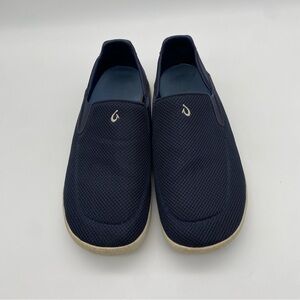 OluKai Men's Navy Mesh Slip-On Loafers Nohea Pae Lightweight Shoes